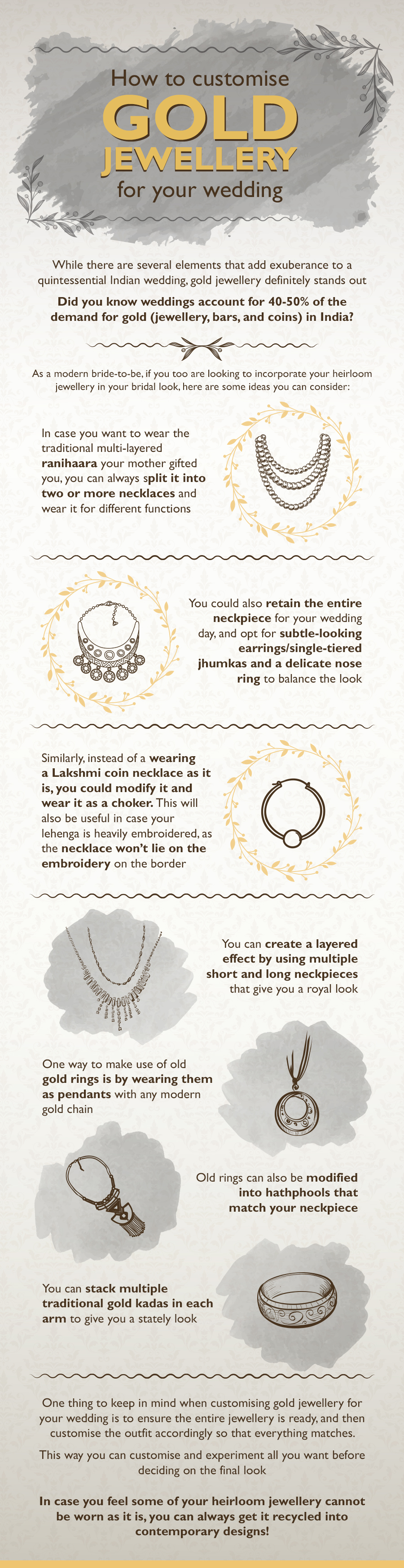 Gold jewellery customization ideas for your wedding | My Gold Guide